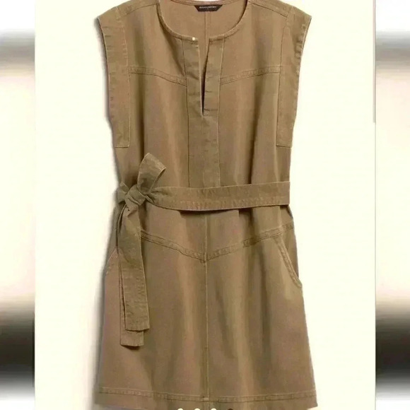 Banana Republic Split Neck Beautiful Comfy Dress - Picture 1 of 6